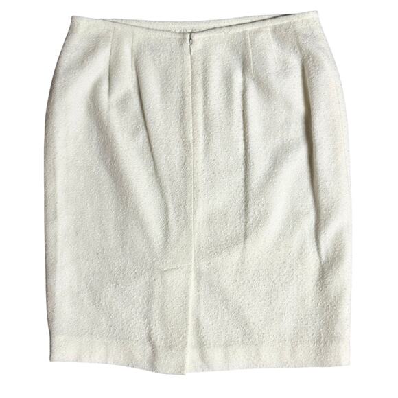 Calvin Klein Pencil Mini Skirt Textured Cream Size 10P - Picture 2 of 6